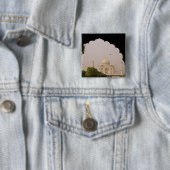 Taj Mahal, Agra, Uttar Pradesh, India 2 Vierkante Button 5,1 Cm (In situ)