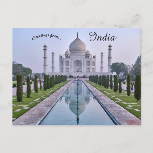 Taj Mahal Agra Uttar Pradesh India Briefkaart (Voorkant)