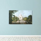 Taj Mahal, Agra, van de tuin Canvas Afdruk (Insitu (Houten vloer))