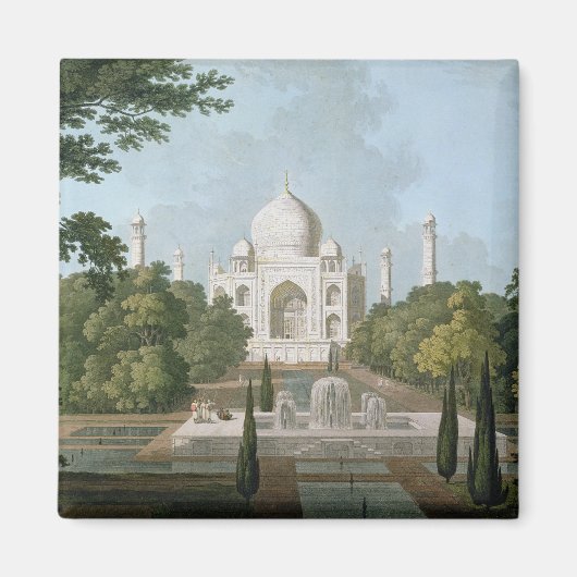 Taj Mahal, Agra, van de tuin Magneet (Voorkant)