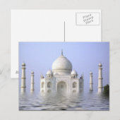 Taj-Mahal avec carte postale d'eau (Devant / Derrière)