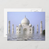 Taj-Mahal avec eau Carte postale (Devant / Derrière)