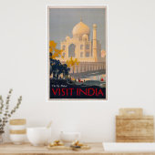 Taj Mahal - Bezoek India Poster (Keuken)