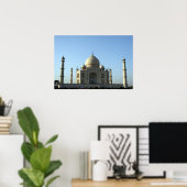 taj mahal blauw poster (Thuiskantoor)