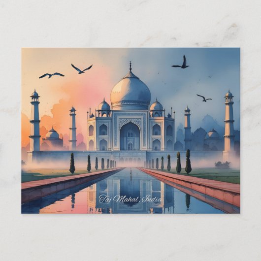 Taj Mahal Briefkaart (Voorkant)