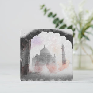 Taj Mahal Briefkaart Vintage Reizen