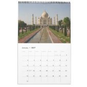 taj mahal calendrier de 18 mois à une page (Jan 2027)