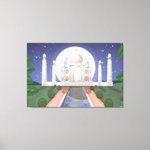 Taj Mahal Canvas Afdruk
