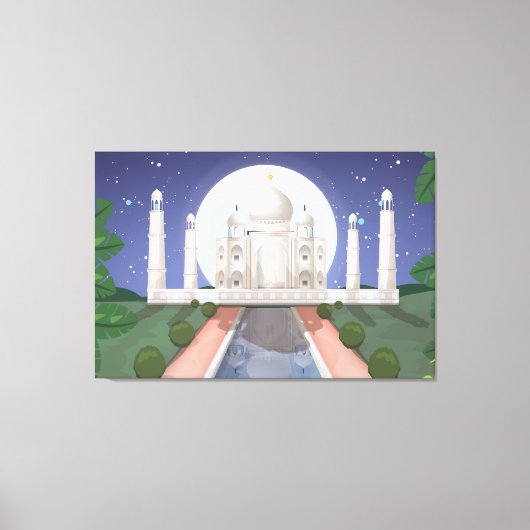 Taj Mahal Canvas Afdruk (Voorkant)