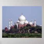 taj mahal distant uitzicht poster (Voorkant)