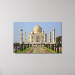 Taj Mahal, een mausoleum gelegen in Agra, India, 2 Canvas Afdruk