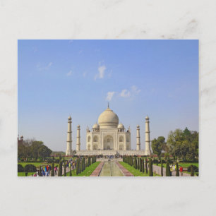Taj Mahal, een mausoleum in Agra, India, Briefkaart