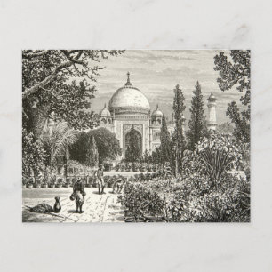 Taj Mahal Garden Agra India Heritage Briefkaart