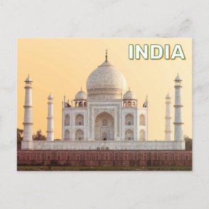 Taj Mahal in Agra, India Briefkaart