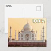 Taj Mahal in Agra, India Briefkaart (Voorkant / Achterkant)