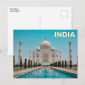Taj Mahal in Agra, India Briefkaart (Voorkant / Achterkant)