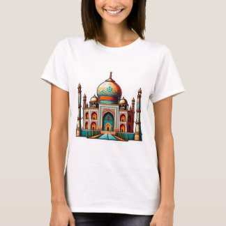 Taj Mahal in een decoratief ontwerp T-shirt