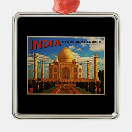 Taj Mahal India  Metalen Ornament (Voorkant)