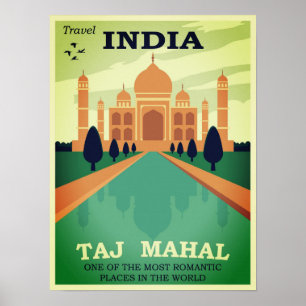 Taj Mahal India Poster