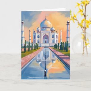 Taj Mahal India Reis Schilderij Kaart