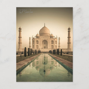  Taj Mahal, India Reizen waterverf retro Briefkaart