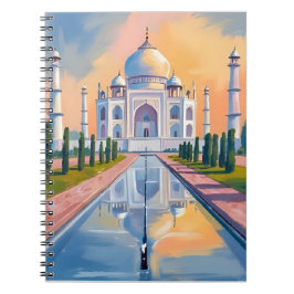 Taj Mahal India Travel Painting Notitieboek
