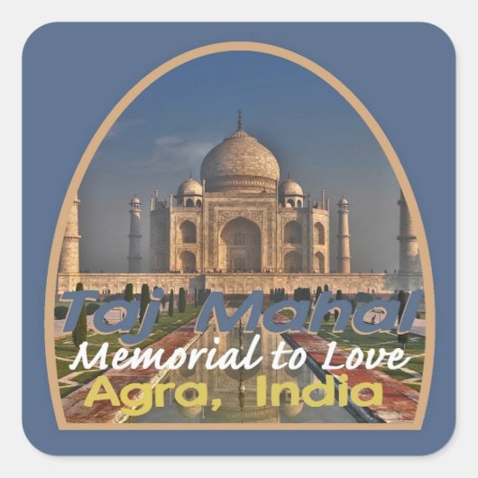 TAJ MAHAL India Vierkante Sticker (Voorkant)