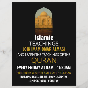 Taj Mahal, Islamic Teaching Adverteren Flyer