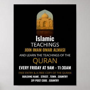 Taj Mahal, Islamitische onderwijsadvertentie Poster
