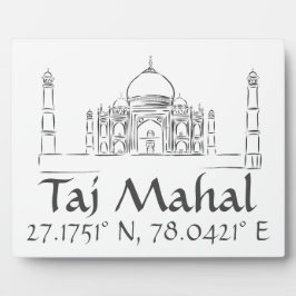 Taj Mahal Latitude Longitude Fotoplaat