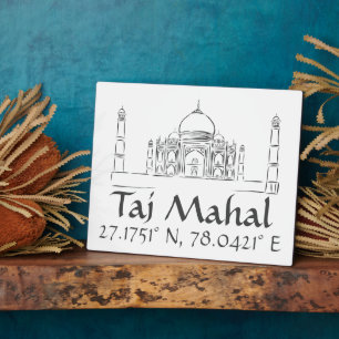 Taj Mahal Latitude Longitude Fotoplaat
