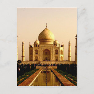 taj mahal mausoleum agra uttar pradesh grasmosqu briefkaart