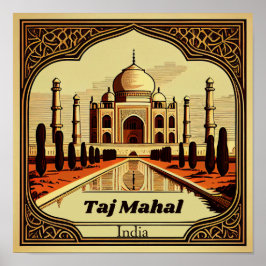 Taj Mahal Plein Poster