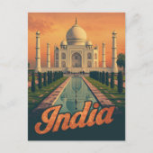 Taj Mahal reizen Briefkaart (Voorkant)