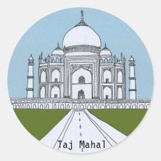 Taj Mahal Ronde Sticker