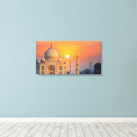 Taj Mahal Sunrise Canvas Afdruk (Insitu (Houten vloer))