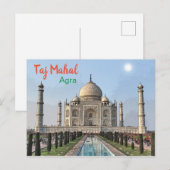 Taj Mahal van Indië Briefkaart (Voorkant / Achterkant)