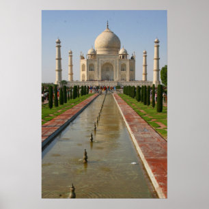 taj mahal wateren poster