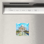 Taj Mahal waterverf schilderen Magneet (Insitu (Vaatwasser))