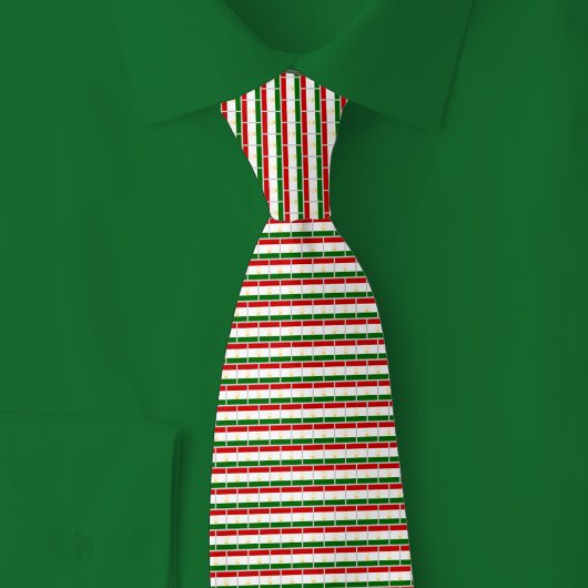Tajikistan Flag Brick Pattern Stropdas