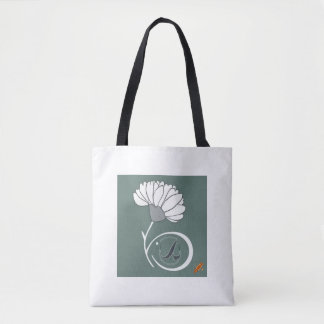 Tajitu Flower Stem Canvas tas: Minimalistische 'S' Draagtas
