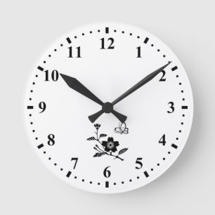 Tak blossem met midden schaduw Tak vlinder Ronde Klok