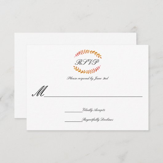 Tak Herfstkrans - 3x5 RSVP (Voorkant / Achterkant)