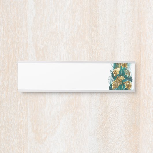 Tak met gouden bladeren Ginko Biloba Deurbordje (Voorkant)