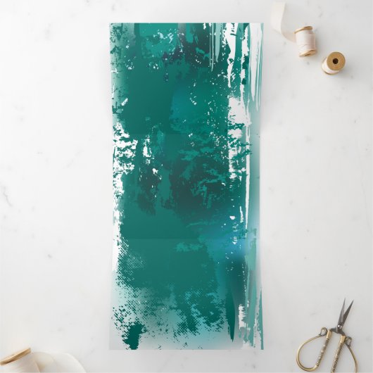 Tak met gouden bladeren Ginko Biloba Drieluik Kaart (Binnen)