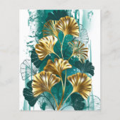 Tak met gouden bladeren Ginko Biloba Flyer (Voorkant)