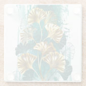 Tak met gouden bladeren Ginko Biloba Glazen Onderzetter (Achterkant)