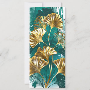 Tak met gouden bladeren Ginko Biloba Kaart