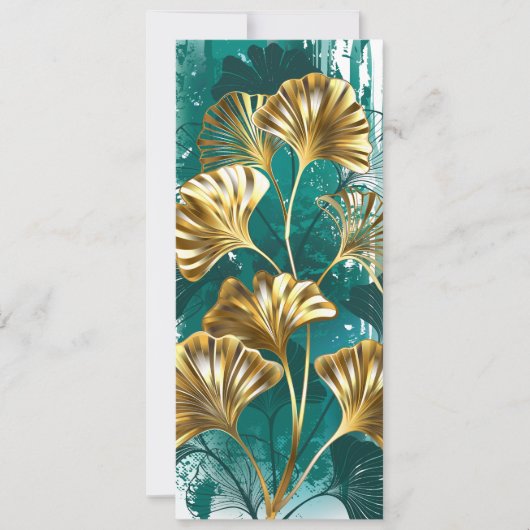 Tak met gouden bladeren Ginko Biloba Kaart (Voorkant)