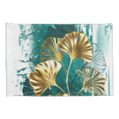 Tak met gouden bladeren Ginko Biloba Kussensloop (Achterkant-Rechts)